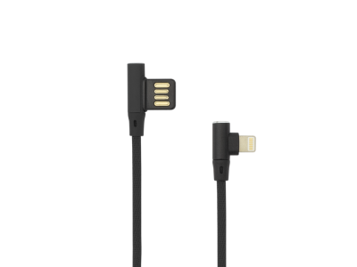 Kabel Lightning USB SBOX punjač, data - iPad, iPhone - 1.5m kutni crni