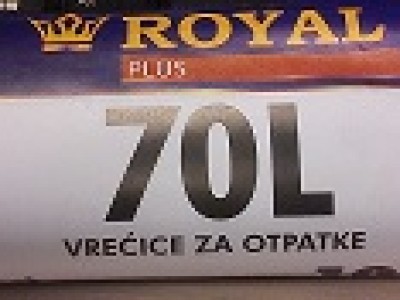 Vreća za smeće  70L 60x80cm 10/1 LDPE zelena