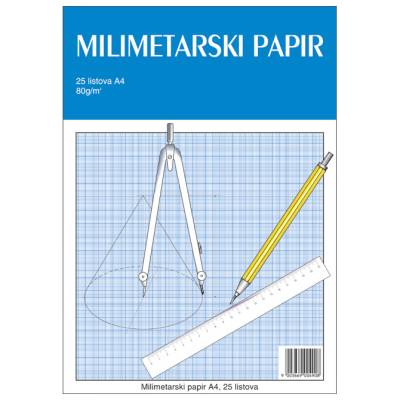 Blok milimetarski A4 25 listova