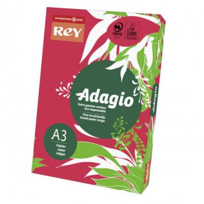 Papir fotokopirni color A3  80gr Rey Adagio intense 500/1 crveni 22 Rosso