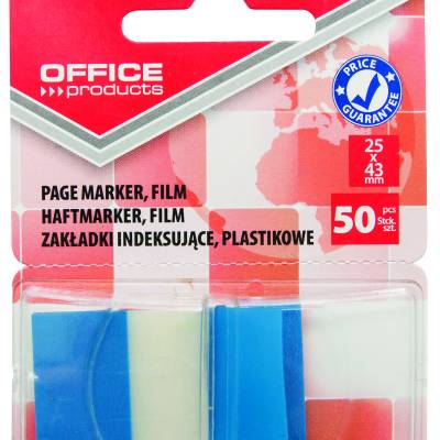 Zastavica  25x43mm 50 listova film poluprozirni Office products plava