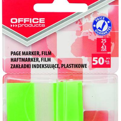 Zastavica  25x43mm 50 listova film poluprozirni Office products zelena