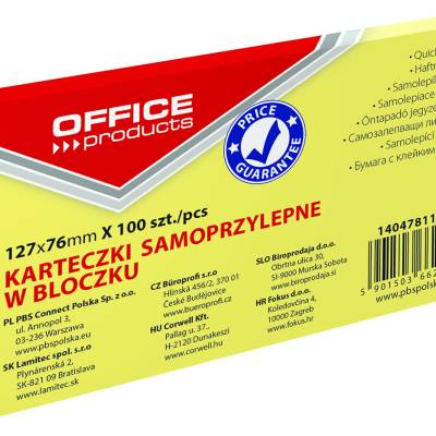 Blok samoljepljivi 127x76mm 100 listova Office products