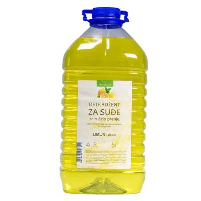 Deterdžent za ručno pranje posuđa 5l Fresh line limun