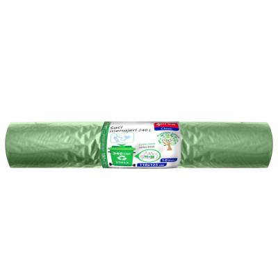 Vreća za smeće 240L 110x125cm 10/1 LDPE Zorex zelena za staklo