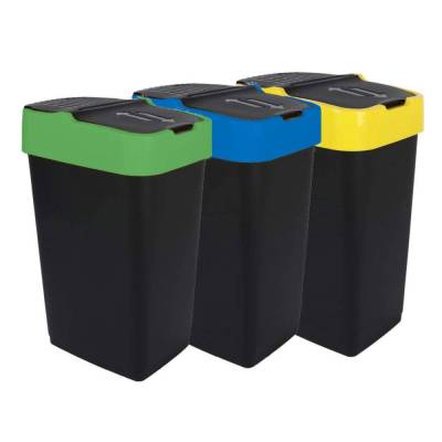 Kanta za otpatke push up pvc 35l Eco, set tri boje