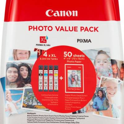 Tinta CANON CLI-581 XL BK+C+M+Y - Photo value pack original