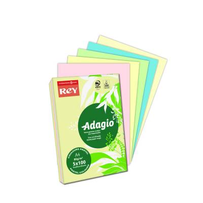 Papir fotokopirni color A4  80gr Rey Adagio pastel 500/1 mix boje