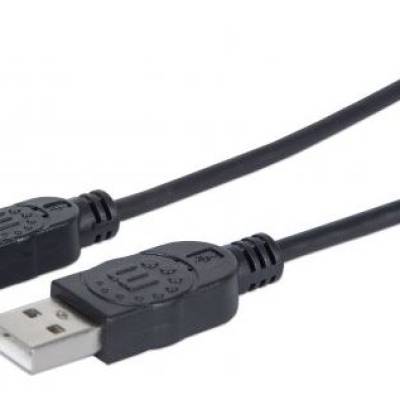 Kabel USB tip A-M<=>USB tip micro B-M  0.5m Black - MANHATTAN