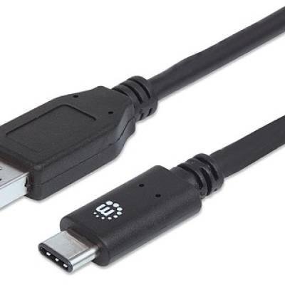 Kabel USB tip A-M<=>USB tip C-M  1.0m - MANHATTAN Super Speed+ 3A