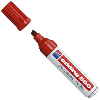 Marker permanentni 2-7mm Edding 500 klinasti vrh crveni