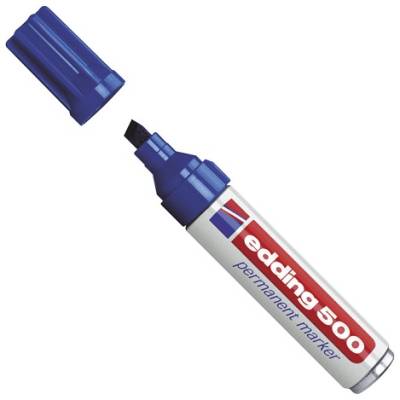 Marker permanentni 2-7mm Edding 500 klinasti vrh plavi