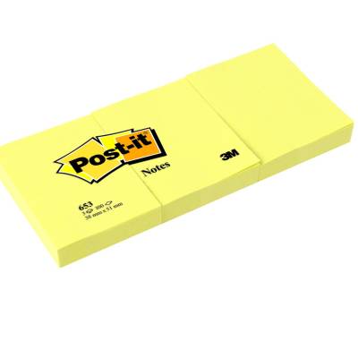 Blok samoljepljivi  38x51mm  3x100 listova Post-it 3M 653 žuti