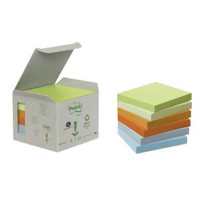 Blok samoljepljivi 76x76mm 6x100 listova Eko Post-it 3M 654 Rainbow