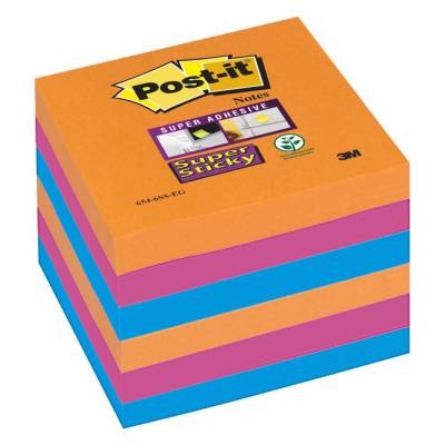 Blok samoljepljivi 76x76mm 6x90 listova Post-it 3M 654S Super Sticky BANGKOK