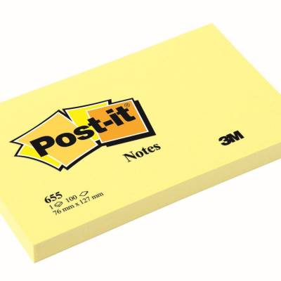 Blok samoljepljivi 127x76mm 100 listova Post-it 3M 655 žuti