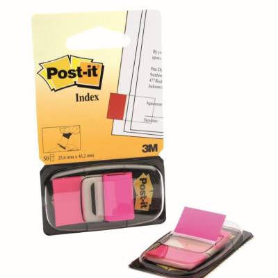 Zastavica 25,4x43,2mm 50 listova film poluprozirni Post-it 3M 680-21 roza