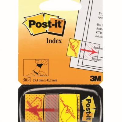 Zastavica 25,4x43,2mm 50 listova film poluprozirni Post-it 3M 680-31 sign žuta