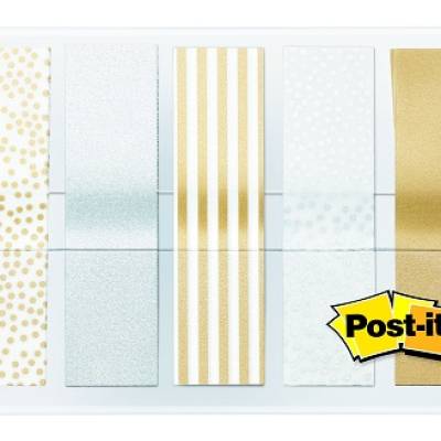 Zastavica 11,9x43,2mm 5x20 listova Printed Metallic Post-it 3M  5 boja