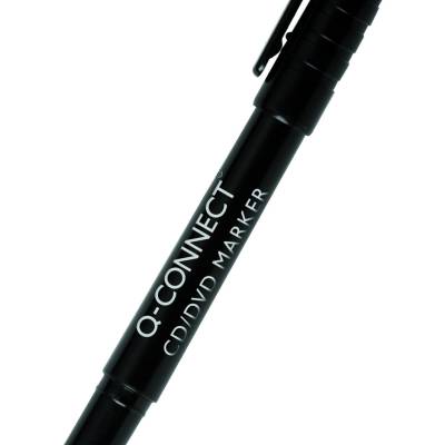 Marker permanentni 1,0mm CD/DVD Q-Connect crni