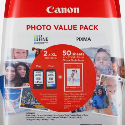 Tinta CANON PG-545XL + CL-546XL Multipack Photo(50 sheets) original