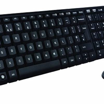 Tipkovnica LOGITECH MK220 Wireless Desktop (tipkovnica+miš) crna