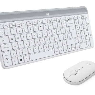 Tipkovnica LOGITECH MK470 Wireless Desktop (tipkovnica+miš) White