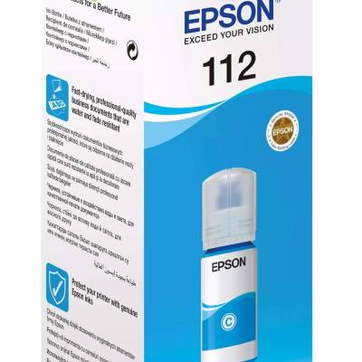 Tinta EPSON EcoTank 112 Cyan original