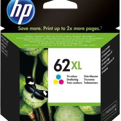 Tinta HP C2P07AE Tri-color No.62XL original