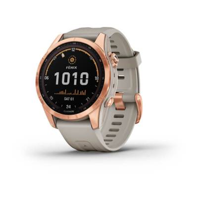 Smart watch GARMIN Fenix 7S SOLAR Ružičastozlatni s remenom boje pijeska - 010-02539-11