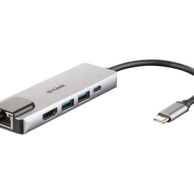 USB HUB D-link 5-in-1 USB-C HDMI Ethernet