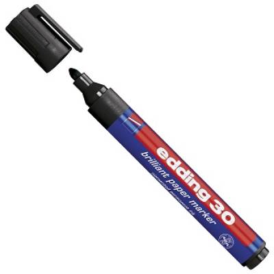 Marker permanentni 1,5-3mm Edding 30 brilliant okrugli vrh crni