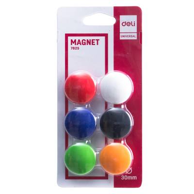 Magneti promjer 30mm Deli 7825 6/1 miks boje