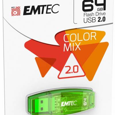 USB 2.0 Flash drive  64GB EMTEC Click Secure C410 Green