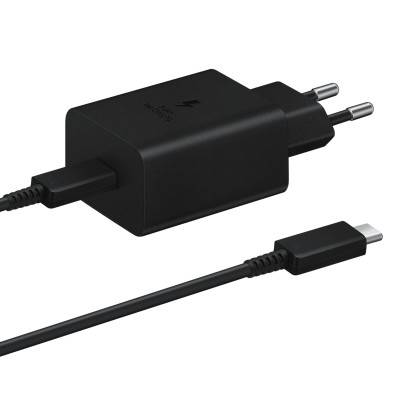 Adapter za napajanje SAMSUNG - kućni punjač + kabel USB Type-C 45W - crni