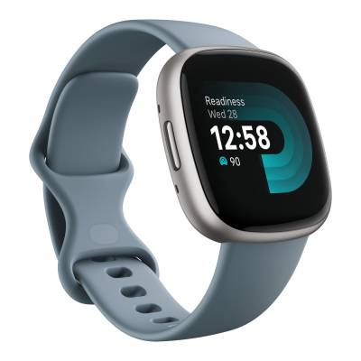 Smart watch FITBIT Versa 4 Waterfall Blue/Platinum - FB523SRAG