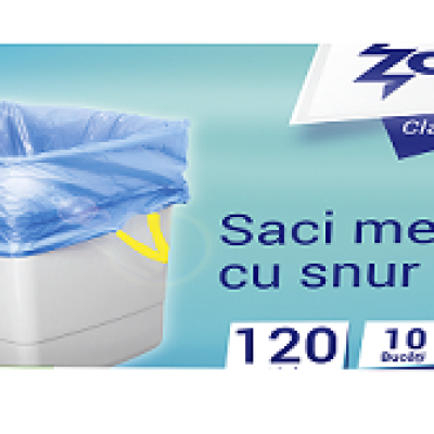 Vreća za smeće 120L 70x100cm 10/1 HDPE zelena s vezicom Zorex Clasic