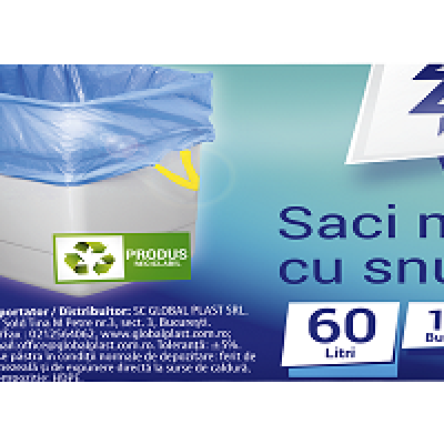 Vreća za smeće  60L 60x70cm 10/1 HDPE zelena s vezicom Zorex Clasic
