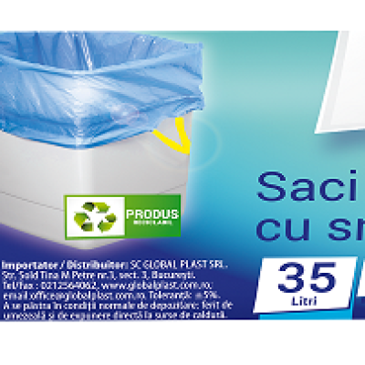 Vreća za smeće  35L 50x60cm 15/1 HDPE zelena s vezicom Zorex Clasic