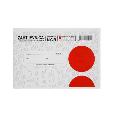 TI.I-27/ncr Zahtjevnica A5, 2x50 listova