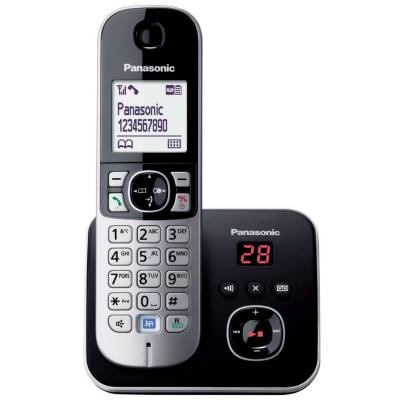 Telefon PANASONIC KX-TG6821FXB sa sekretaricom - Crni