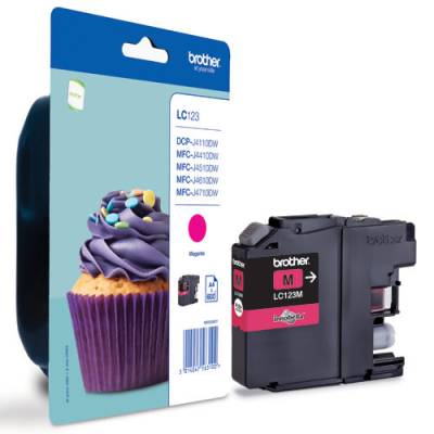 Tinta BROTHER LC-123 Magenta original