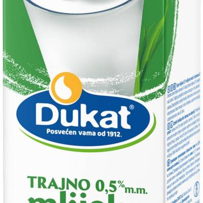 Mlijeko DUKAT brik 0,5%mm 1,0L sa čepom