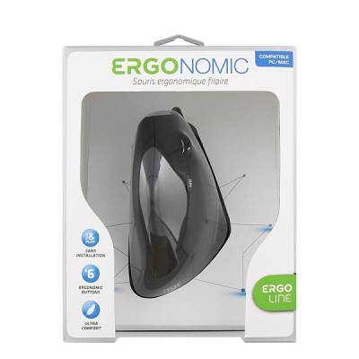 Miš T'nB Ergonomic Vertical Mouse wired design USB - black