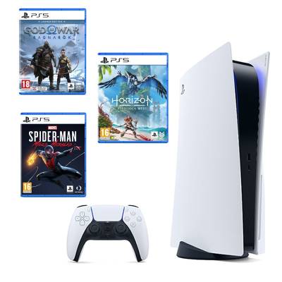Igraća konzola Playstation 5 C chassis+GOW Ragnarok+Horizon+Marvel´s Spider-Man