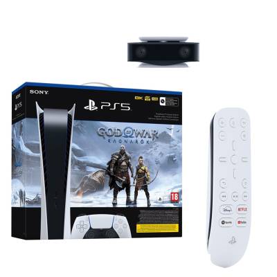 Igraća konzola Playstation 5 C Digital Edition+GOW Ragnarok+PS5 Remote+HD Camera