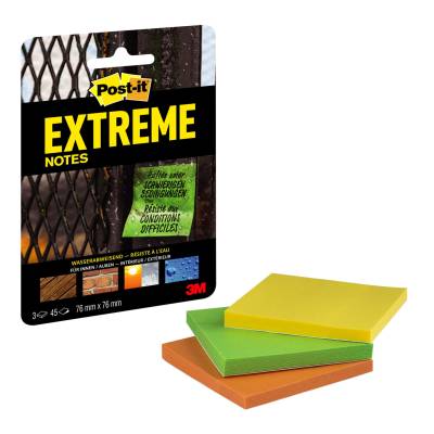 Blok samoljepljivi EXTREME 76x76mm 3x45 listova Post-it 3M