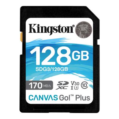 Memorijska kartica Secure Digital 128GB KINGSTON Canvas Go! Plus UHS-I U3 V30