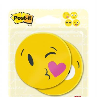 Blok samoljepljivi Die Cut shape Face 70x70mm 2x30 listova Post-it 3M