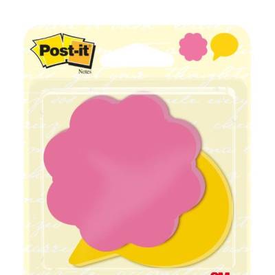 Blok samoljepljivi Flower and Speech Bubble 72,5x72,5mm 2x30 listova Post-it 3M